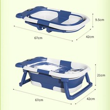 Folding Silicone Baby Bathtub With Temperature Sensor Non Slip Foot Bath