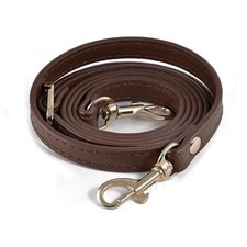 Leather Straps Replacement for Handbags,Purse Strap, Brown With Gold Buckle