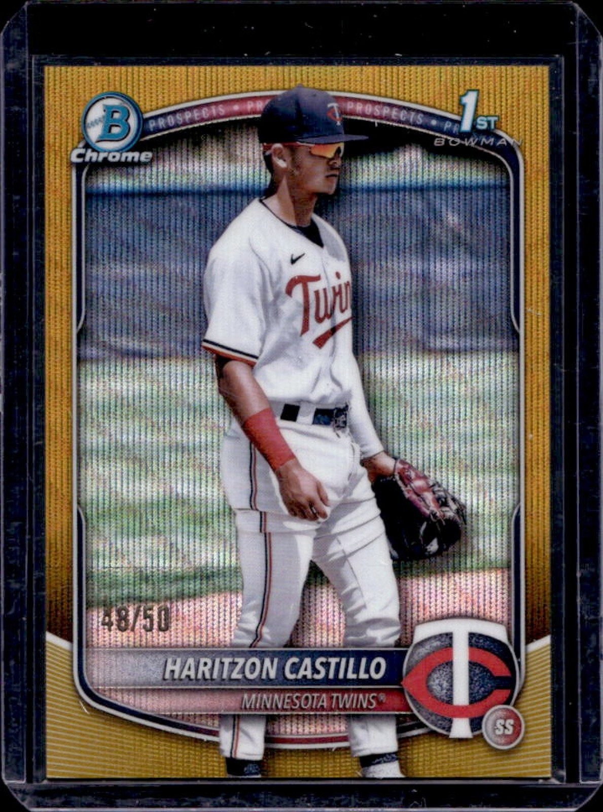 2025 Bowman Chrome Haritzon Castillo Gold Wave Refractor 1st #48/50