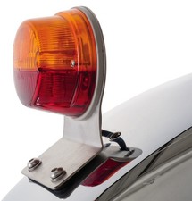 Hella Classic Rücklicht mit Edelstahl-Halter Vintage Oldtimer Motorrad Taillight