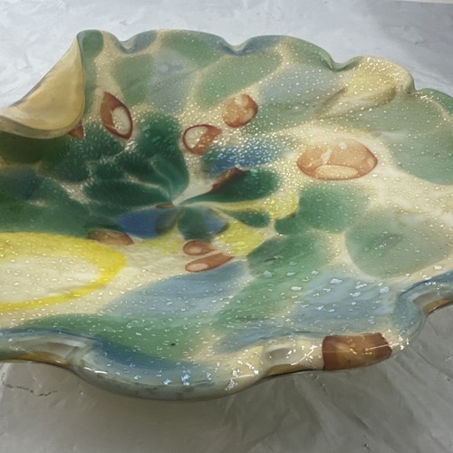 Vintage MCM Large Murano Glass Clamshell Style Bowl Ashtray - Picture 7 of 7