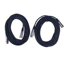 2X Seismic Audio 25' DMX Cable 3-Pin XLR Male Female Stage Lighting Wire SADMX25