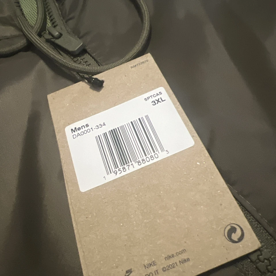 3XL Men Nike Sportswear Hooded Windrunner Jacket DA0001-334 Alligator/ Med Olive - Image 3 of 4