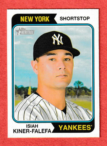 2023 Topps Heritage #136 Isiah Kiner-Falefa | Baseball Card
