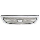 Grille For 99-2000 Ford Windstar Chrome Shell w/ Black Insert Plastic (For: Ford Windstar)