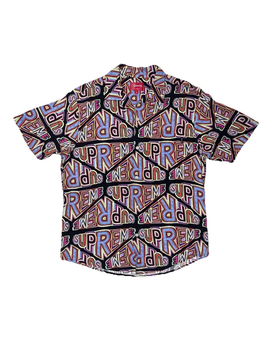 RARE Supreme Short-Sleeve Button Down Shirt 'Black' Multicolor All