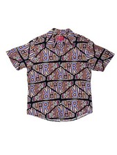 RARE Supreme Short-Sleeve Button Down Shirt 'Black' Multicolor All Over Print S
