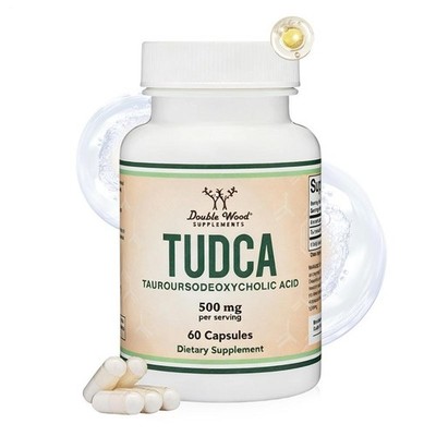 Double Wood Supplements TUDCA 500mg - 60 Capsule （1-3 PACK）
