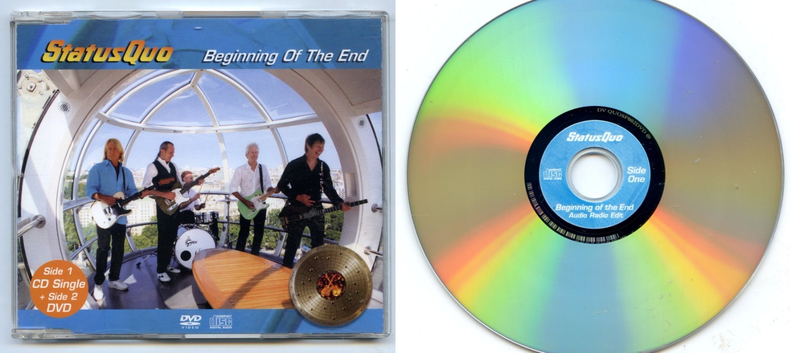 CD Single Status Quo Beginning Of The End Side 2 DVD Excellent Condition