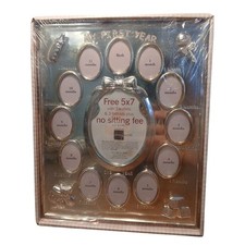 Bright Future Girls Silver Pink My First Year Baby 8x10 Picture Frame 2007