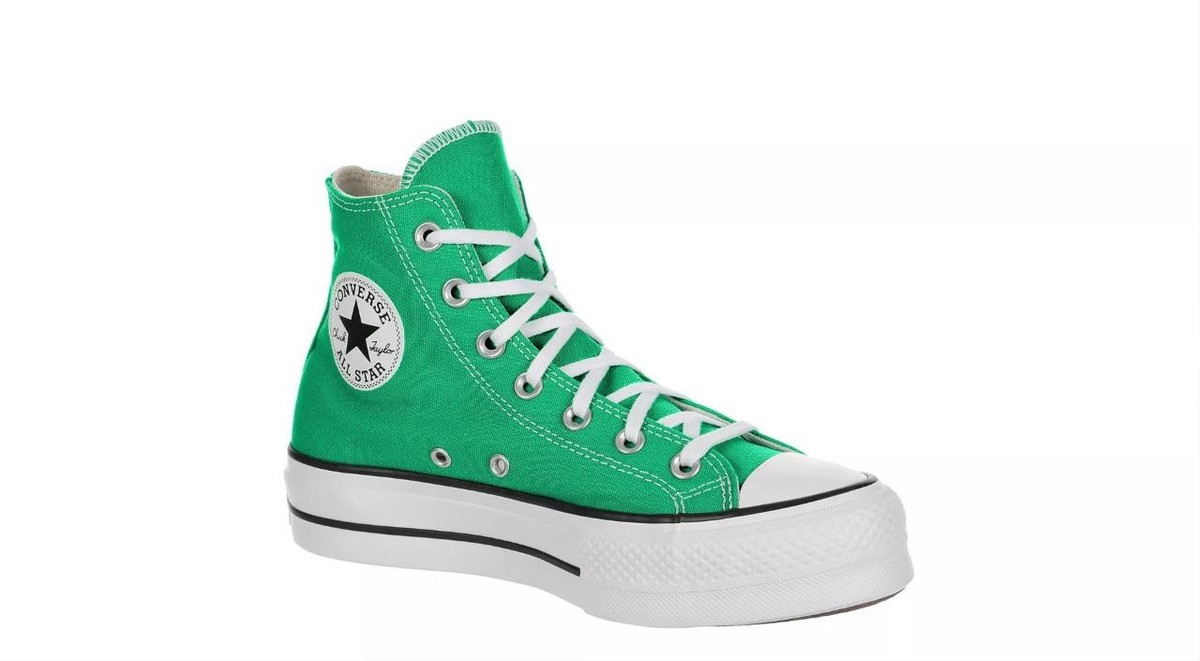 ☆green☆ New Converse Apex Green Lift Chuck Taylor All Star Hi Top Platform