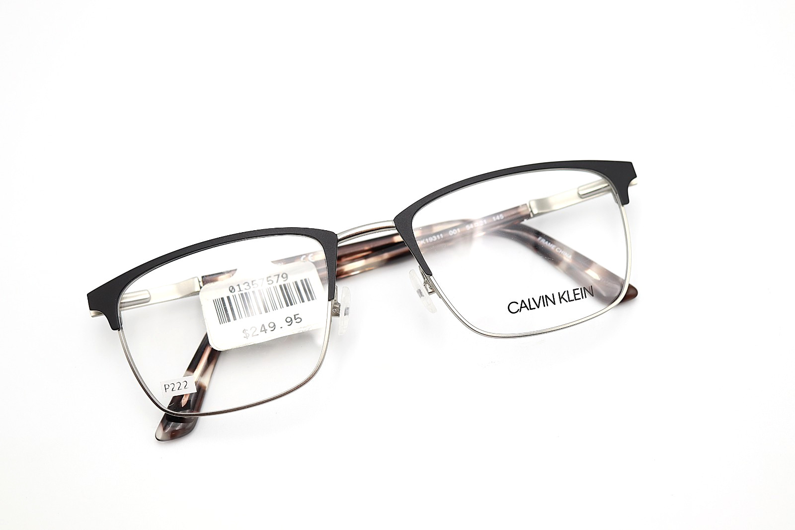 CALVIN KLEIN CK19311 001 Matte Black - Silver 54-21-145 Frames Flex Hinges P222