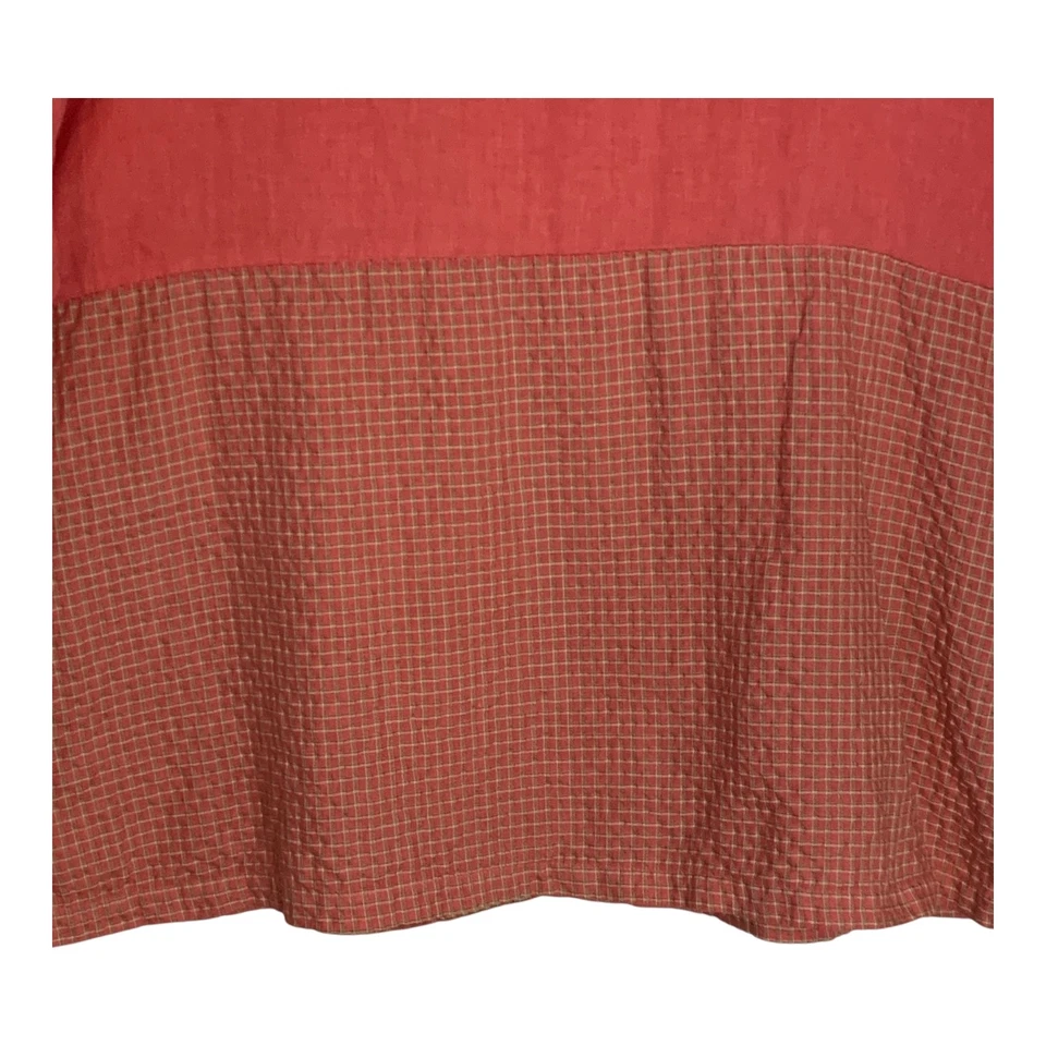 Blusa Match Point LG Coral Mezcla de Lino Manga Larga Capucha Cuello Lagenlook Boho Foto 3 de 4