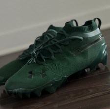 Under Armour Spotlight Suede Pro MC Football Cleats Forest Green Men  s 12 NEW