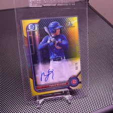 2022 Bowman Chrome Prospect Autographs Pablo Aliendo #CPA-PA (AU, RC) Yellow /75