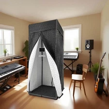 Vocal Booth, Noise Reducing Sound Isolation Shield for Home Studio Recording