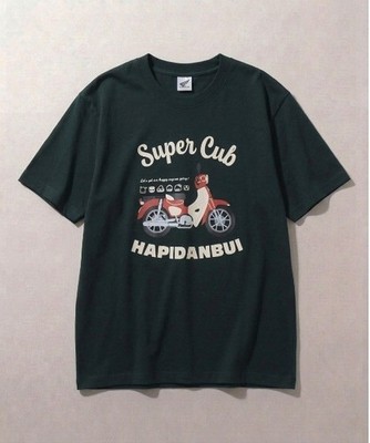 Sanrio HONDA x Hapidanbui Dry T-Shirt Super Cub Dark Green 2026 Summer JP LTD