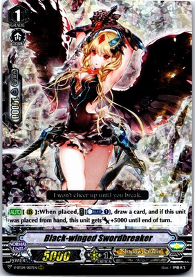 #ad BLACK WINGED SWORDBREAKER V BT04 007EN TRIPLE RARE CARDFIGHT VANGUARD HP $1.99