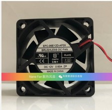 1 PCS DWPH Fan EFC-06E12D-AF09 DC12V 0.60A 6025 6CM 2 wire cooling fan