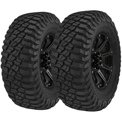 (QTY 2) 32x11.50R15LT BFG Mud Terrain T/A KM3 113Q LRC Black Wall Tires