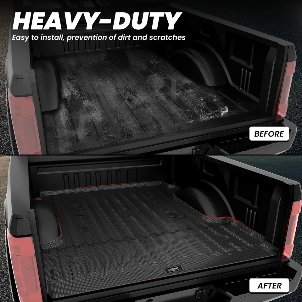 6.75FT Truck Bed Mat for Ford F-250 F-350 F-450 2017-2026 Heavy Duty Cargo Mat Foto 4 de 4