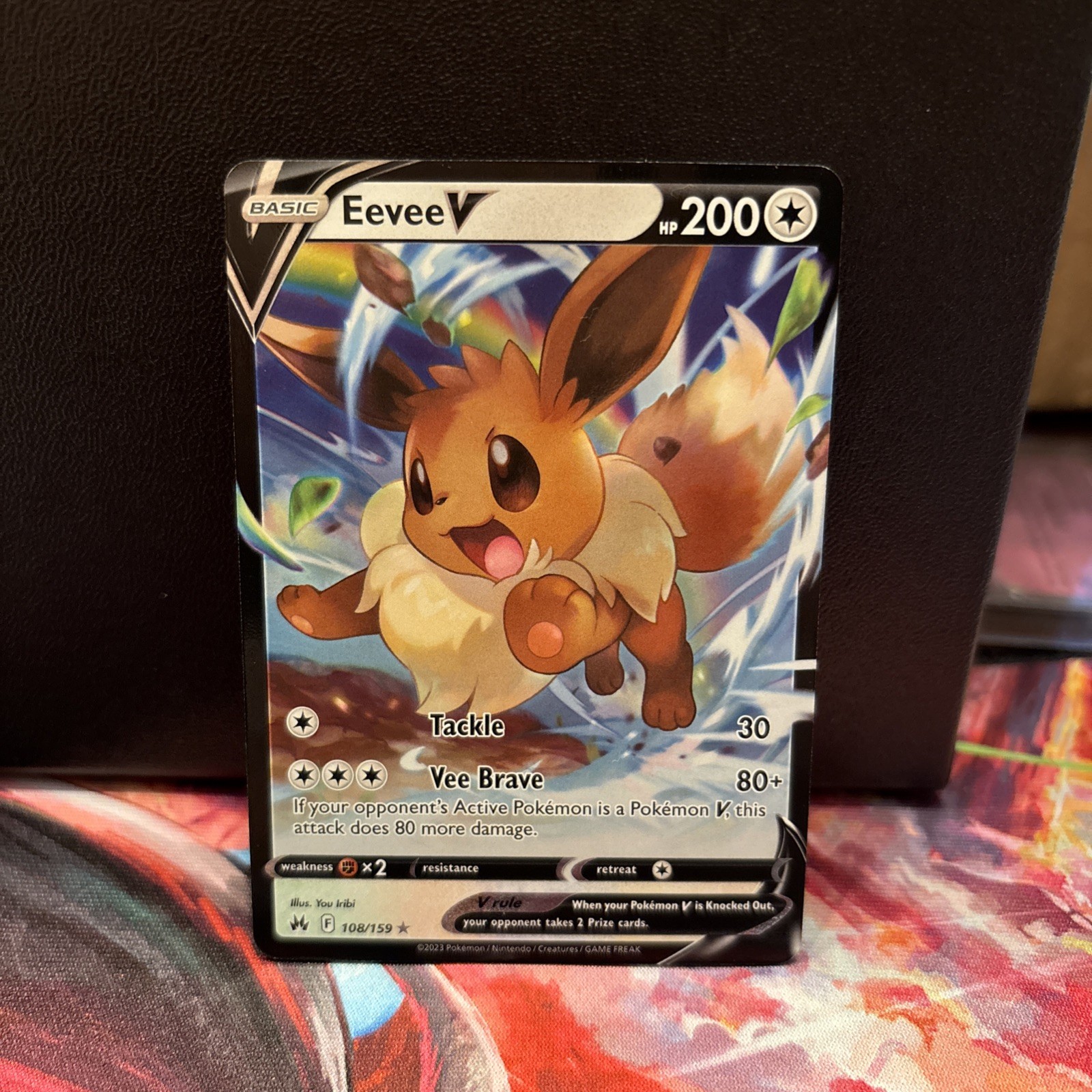 Eevee V 108/159 Crown Zenith Holo Near Mint