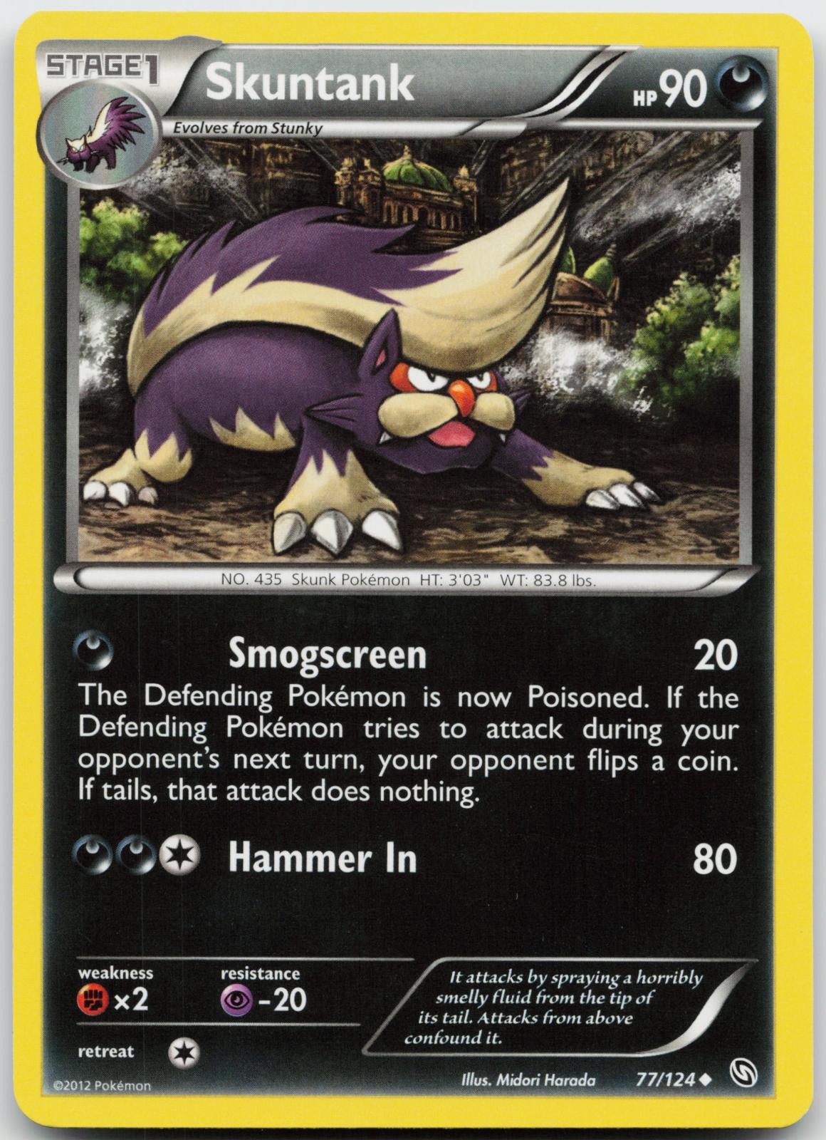 Skuntank 77/124 Pokemon Dragons Exalted - LP