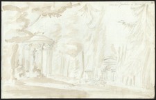 Versailles jardin parc temple garden Garten Zeichnung dessin drawing 1800