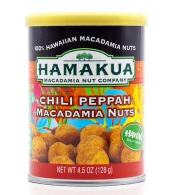 HAMAKUA MACADAMIA NUT COMPANY Chili Peppah Macadamia Nuts (4.5oz Can)