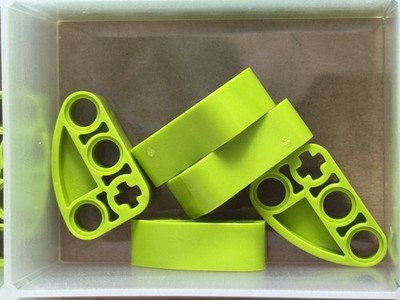 LEGO Parts - Lime Technic L-Shape Quarter Ellipse Thick 2 x 3 - No 71708 - QTY 5