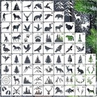 70pcs Wildlife Animal Stencils for Painting, Wood Burning, Nature Stencil Bear,