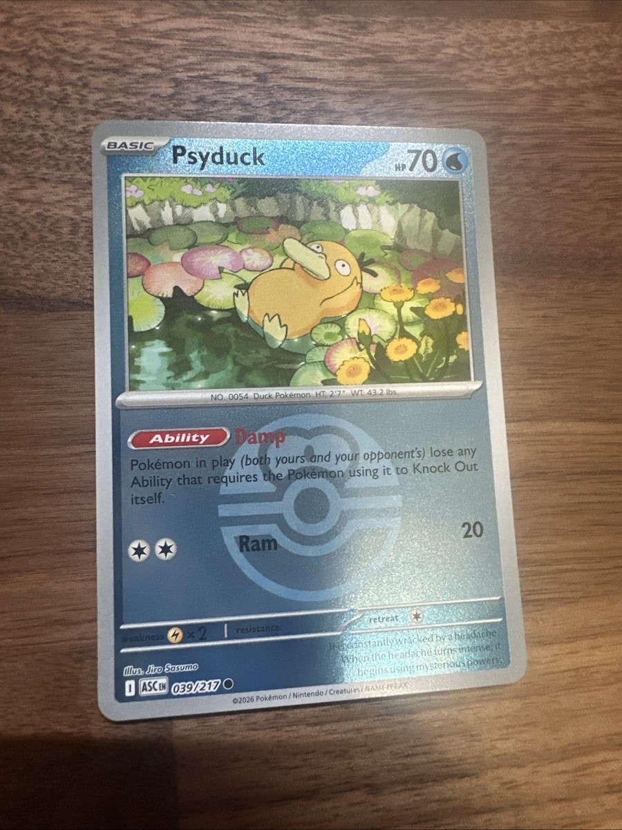 Ascended Heroes Psyduck Love Ball Reverse Holo #039/217 Pokemon