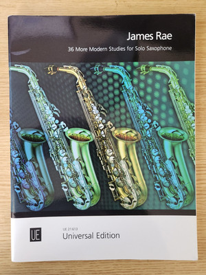 JAMES RAE - MODERNE STUDIEN FÜR SOLO-SAXOPHON - SAX MUSIKBUCH - PORTOFREI - GC
