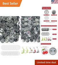 Versatile 200 Sets of 25mm Button Making Supplies with Blank Paper Included