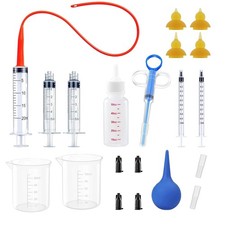 Kitten Bottle Feeding Kit, Newborn Nursing Bottle with Silicone Nipples, 10 FR F