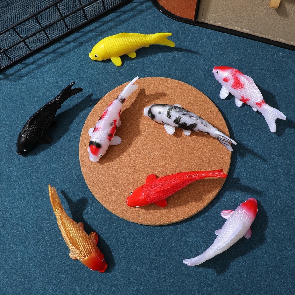 8 Pcs Fish Prop Aquarium Tank Decorations Floating Fake Tropical | eBay ...