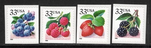 1999 US 3294-3297 SINGLES. BERRIES  MNH