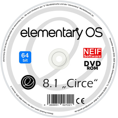 Linux Elementary OS 8.1 ''Circe'' Deutsch 64 Bit auf DVD oder USB-Stick wie macOS