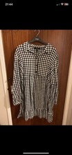 New look maternity cotton black and white check gingham shirt dress