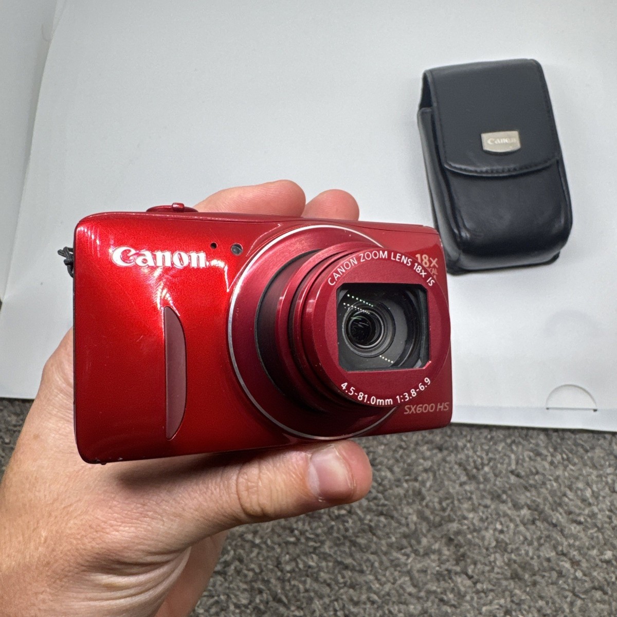 Canon PowerShot SX600 HS 16.0MP Digital Camera - Red for sale