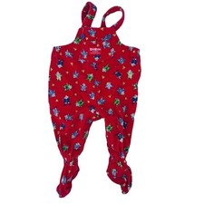 vintage OshKosh Corduroy Overalls Mouse Cheese Novelty Print Baby 6/9 months