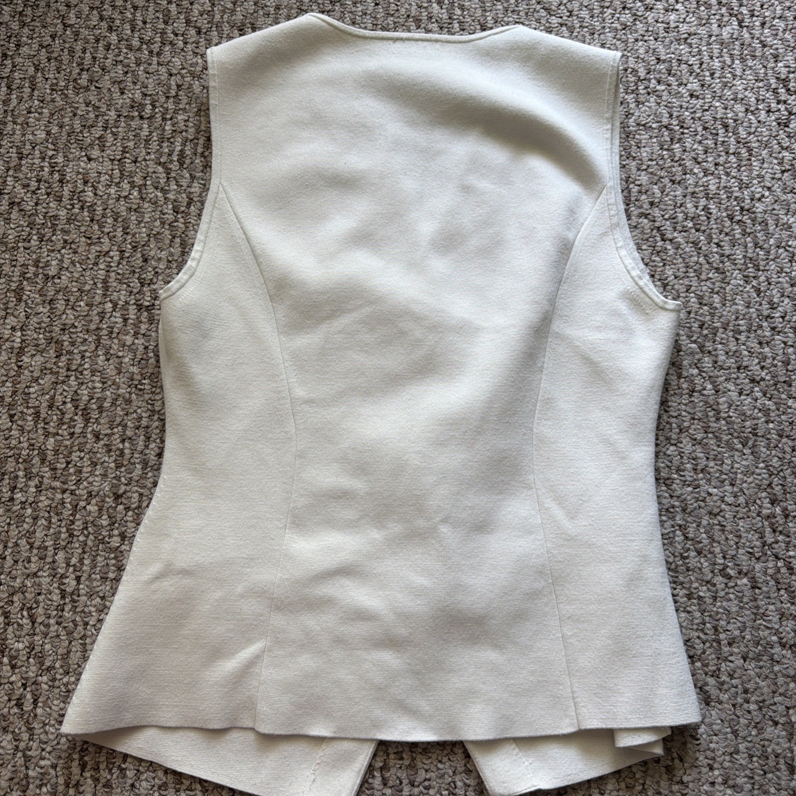 Babaton Aritzia White Tailored Vest Waistcoat Button Front Size L image 2