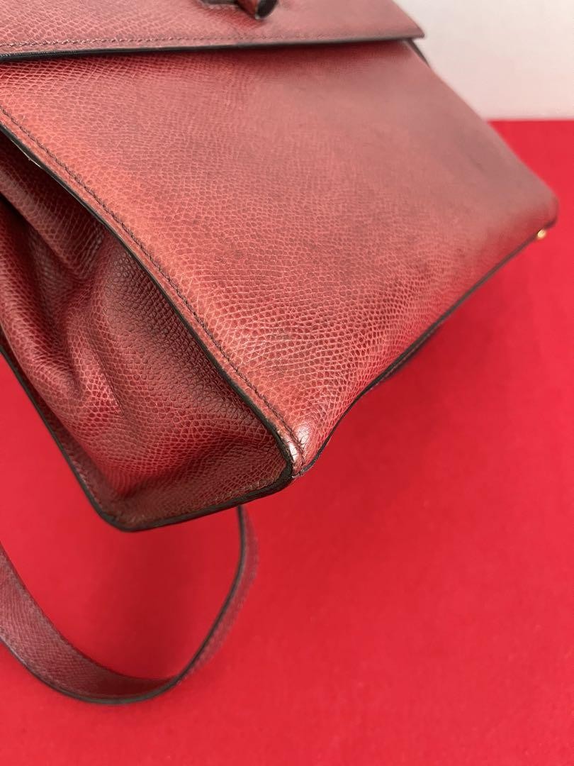 ⭐️未使用品⭐️　CELINE　セリーヌ　2way　ハンドバッグ　RED M93 Celine Vintage 2way M93 Shoulder Bag Leather Red Authentic