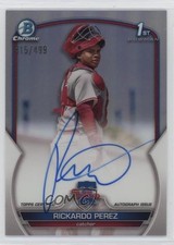2023 Bowman Chrome Prospect Refractor 415/499 Rickardo Perez #CPA-RPZ Auto 2a9