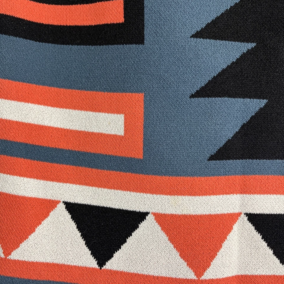 Falda Rachel by Rachel Roy para mujer mediana naranja azul estampado azteca ceñida al cuerpo mini Foto 4 de 4