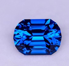 5.60 Ct Natural Certified Flawless Ceylon Blue Sapphire Cushion Loose Gemstone