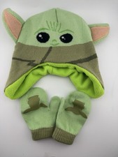 Star Wars Baby Yoda Kids Hat and mittens Size 2-5T