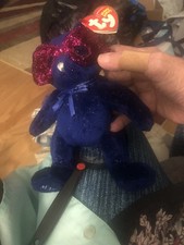 RARE TY MARTI GRAS BEAR beanie Baby Tag Mistakes 2005