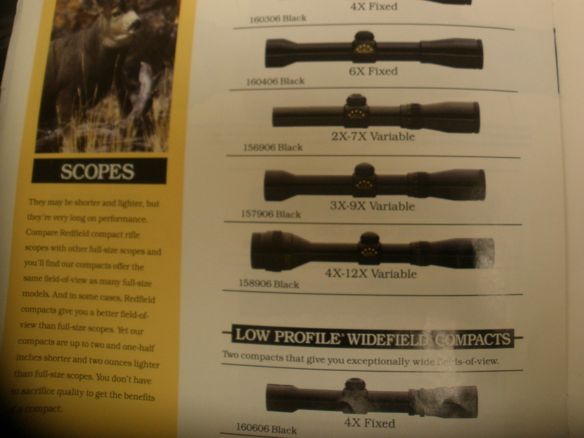 REDFIELD 4X Golden Five Star COMPACT Rifle Scope circa 1990 Denver