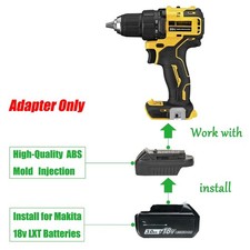 1 Adapter for Makita 18V Li-ion Battery to Power for Dewalt 20V Max  Tools